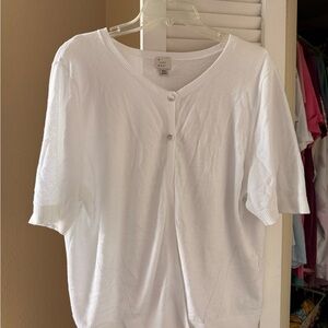 a new day Ivory Button-Up Cardigan